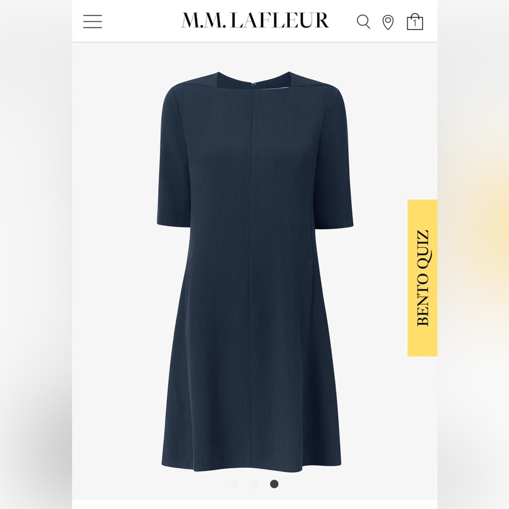 M.M.Lafleur Emily Dress Plus Size Size 1+ / Size 18 Navy Blue Office Dress
